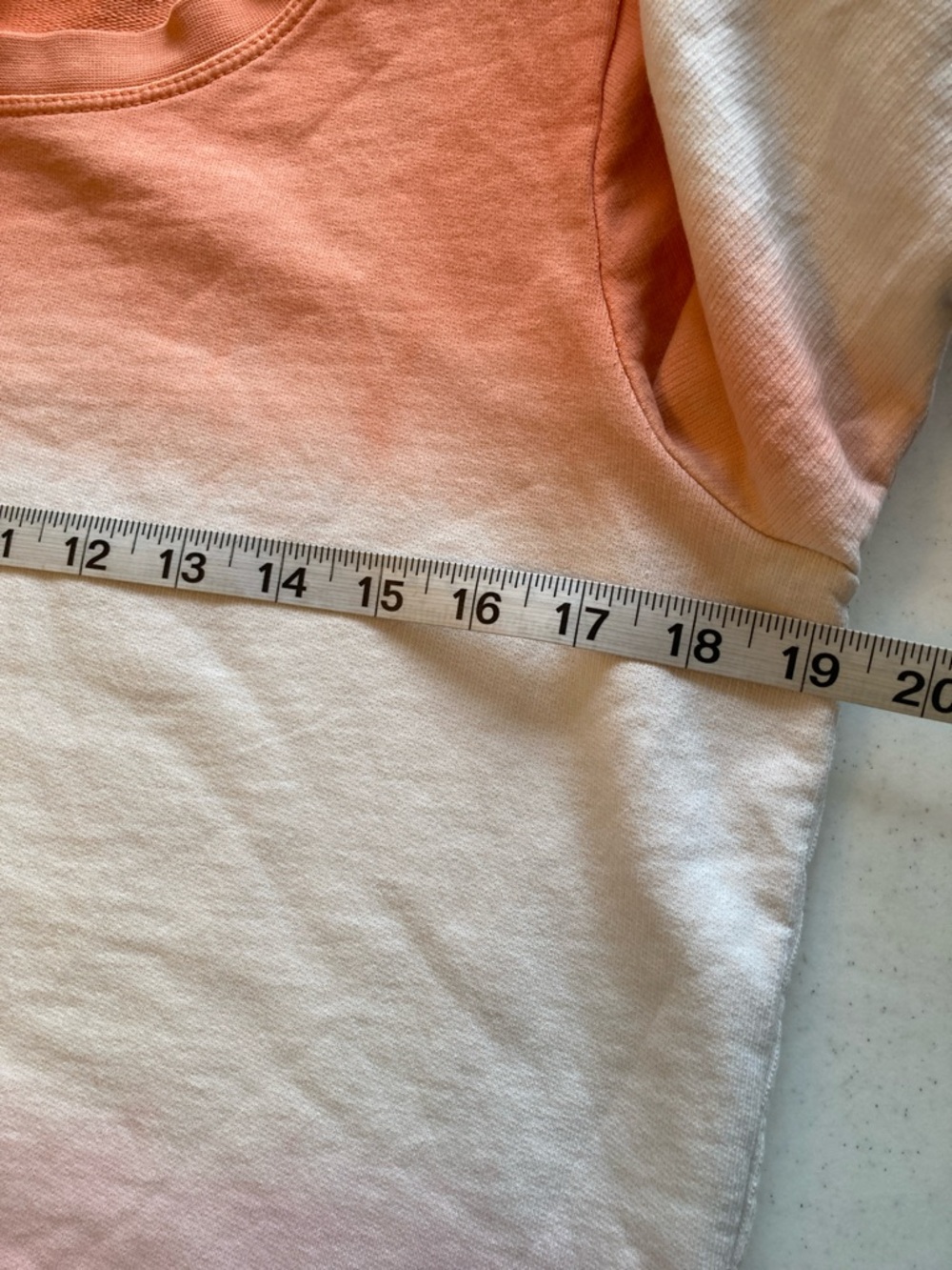 J. Crew Ombre Crewneck in Coral, White, Light Pink - Picture 6 of 7